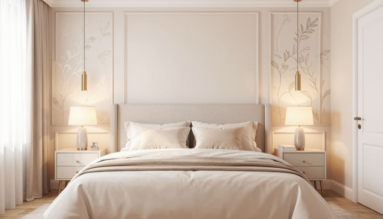 обои в спальне